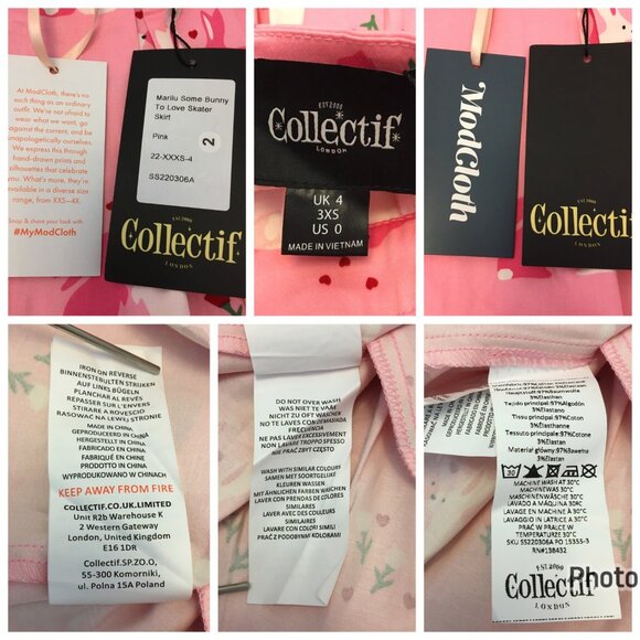 NWT Modcloth Collectif  Pink Mini Skirt Bunnies Skater Skirt (9) - Picture 2 of 13